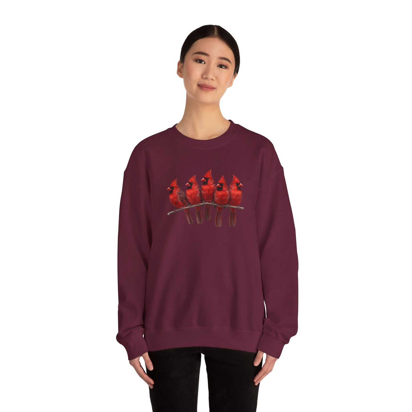 Cardinals Sweatshirt | Bird Watcher Crewneck | Unisex Songbird Gift for Bird Lovers