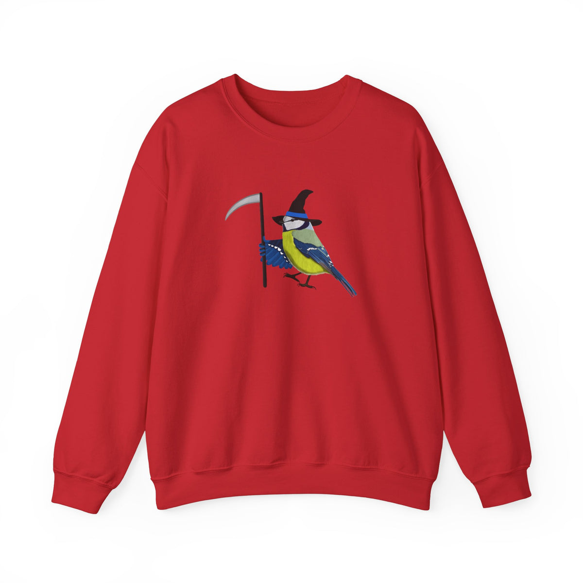 Blue Titmouse Halloween Birds Witch Birdwatcher Sweatshirt – Animal Lover Gift and Avian Enthusiast style