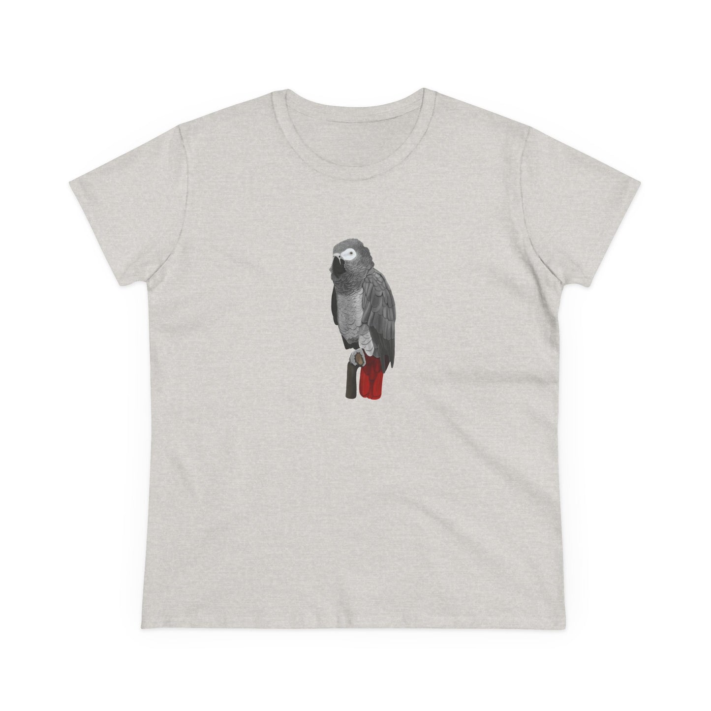 Grey Parrot Bird Design for Birdwatchers and Bird Lovers Women's T-Shirt