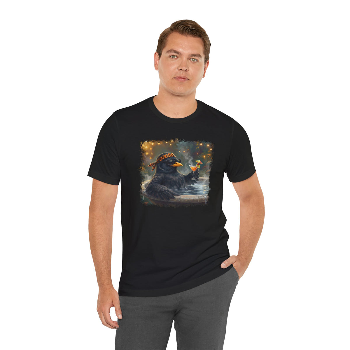 Blacky die Amsel im Urlaubsmodus | Lustiges Vogel T-Shirt Unisex – band tshirt,
