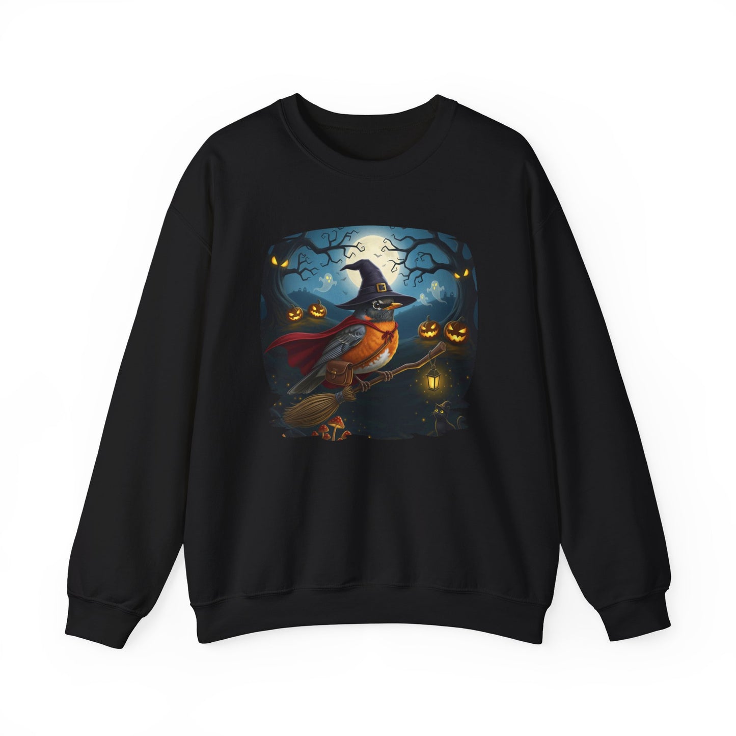 American Robin Halloween Bird Sweatshirt - Spooky Halloween Costume for Bird Lovers