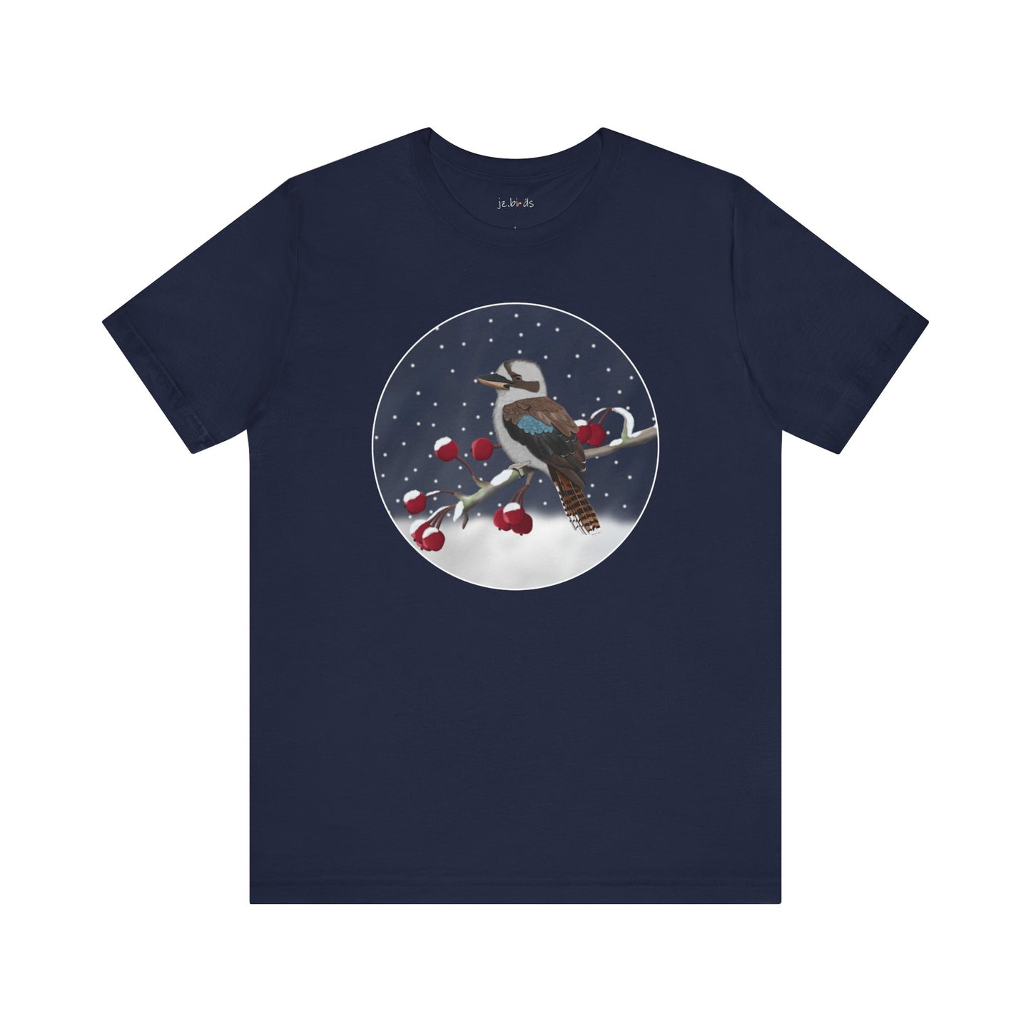 Kookaburra on a Winter Branch Birdwatcher Christmas Bird T-Shirt