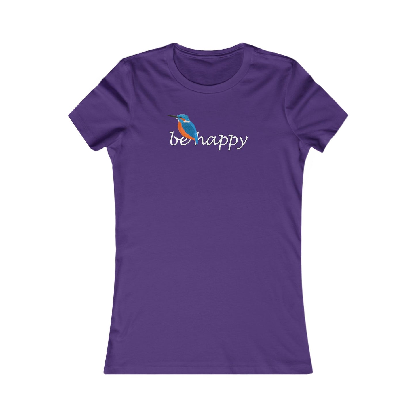 Eisvogel Be Happy Vogel Frauen T-Shirt für Vogelfreundinnen