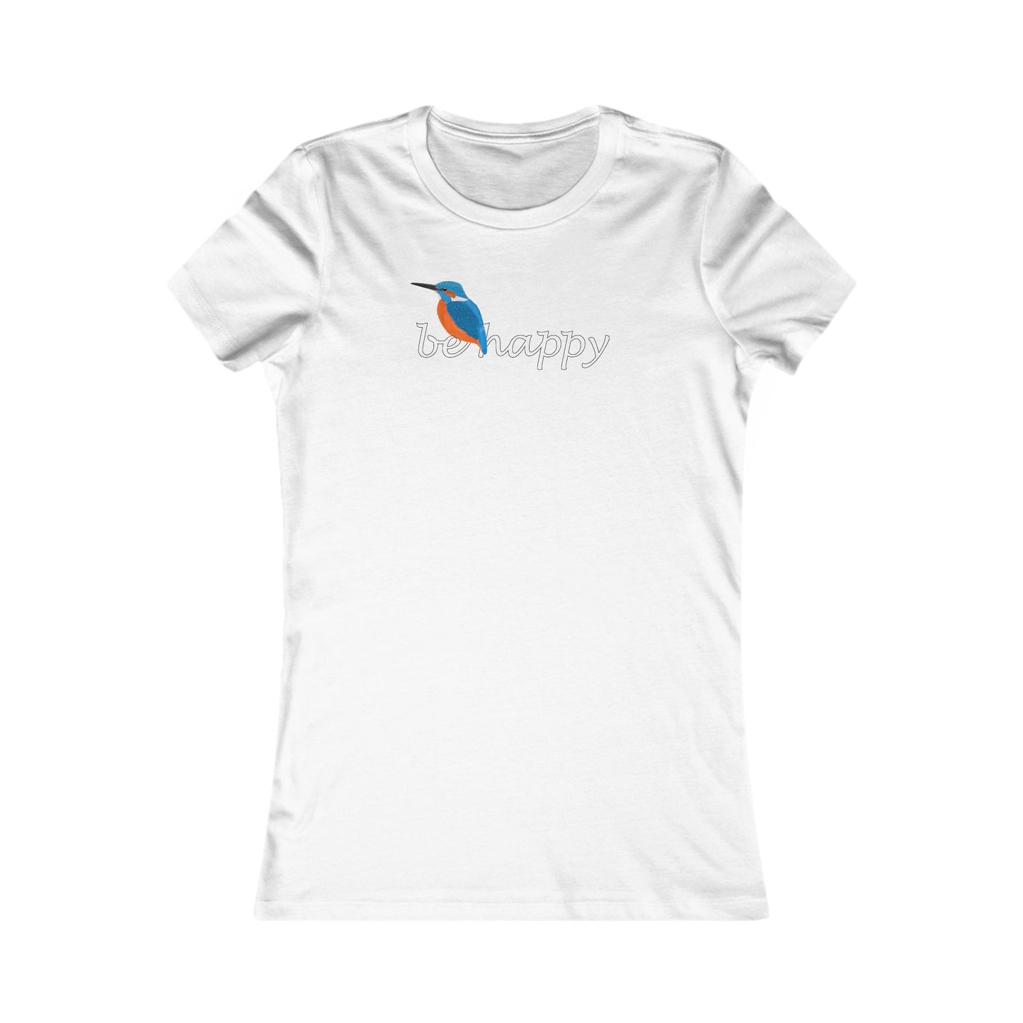 Eisvogel Be Happy Vogel Frauen T-Shirt für Vogelfreundinnen