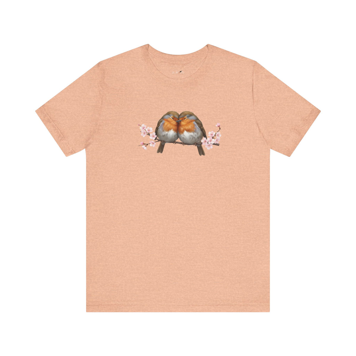 Lovebird and Robin T-Shirt in Black