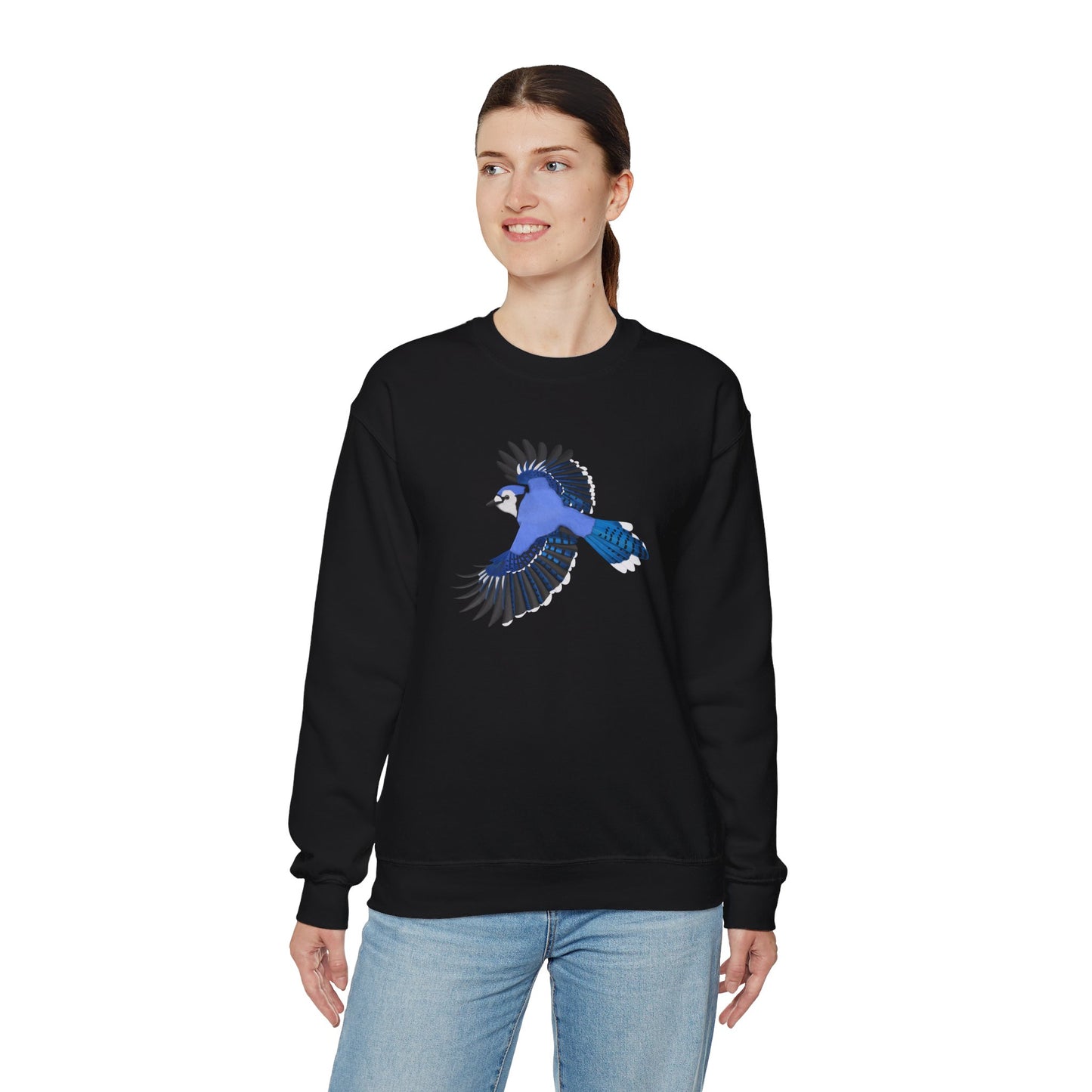 Blue Jay Bird Watcher Biologist Crewneck Sweatshirt