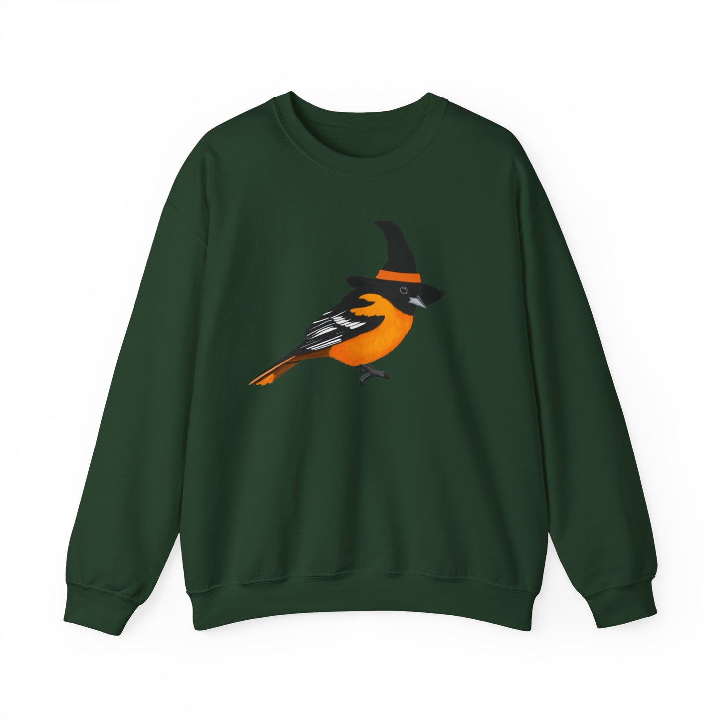 Baltimore Oriole Halloween Witch Birdwatcher Biologist Bird Sweatshirt