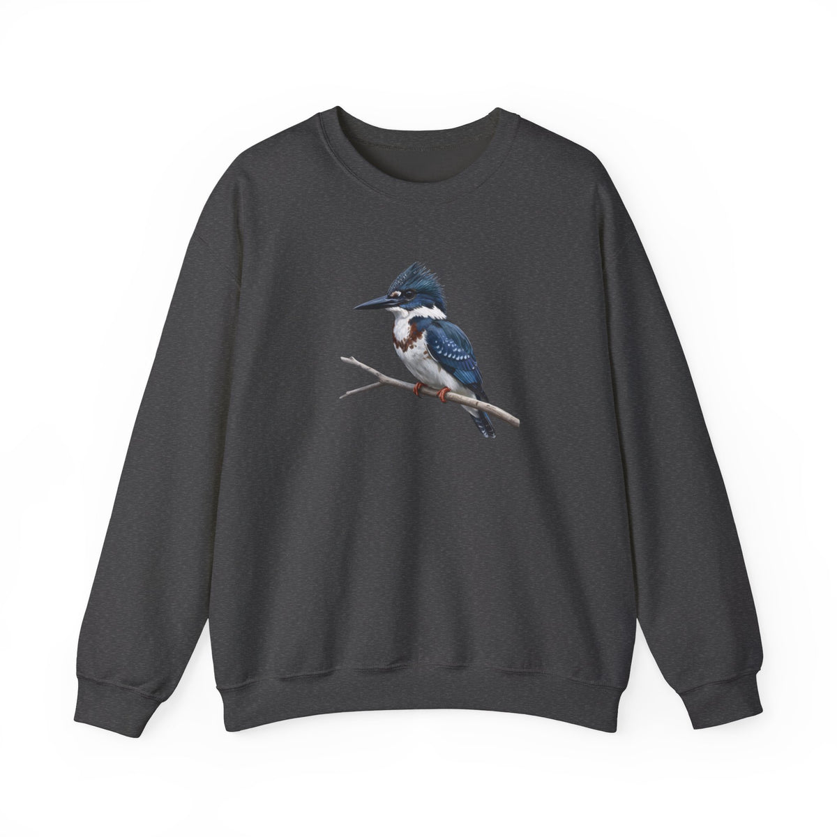 Belted Kingfisher Sweatshirt | Bird Watcher Crewneck Unisex Songbird Gift for Lovers – Animal Lover