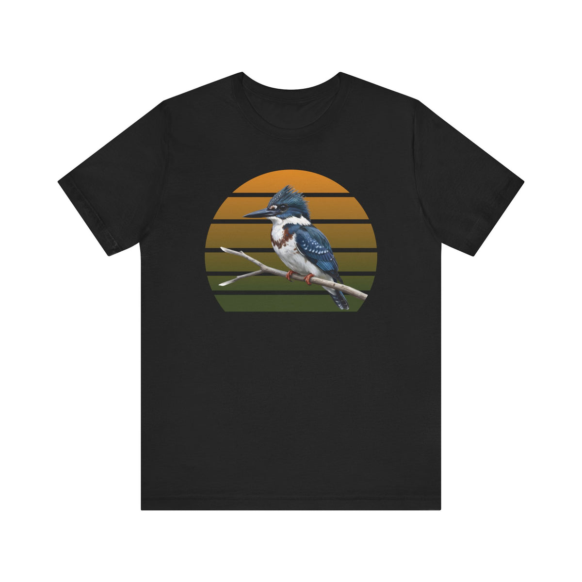 Belted Kingfisher Premium T-Shirt | Unique Birdwatcher & Birder Gift by jz.birds