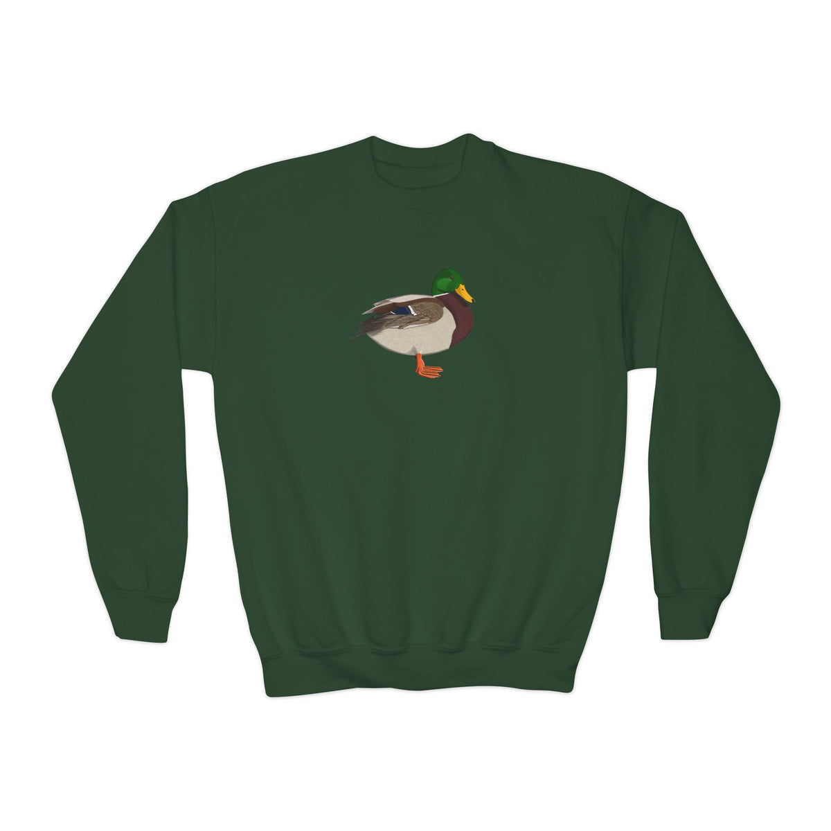 Mallard Duck Bird Birdwatching Youth Crewneck Sweatshirt – Casual Kids Clothing, Sweatshirts