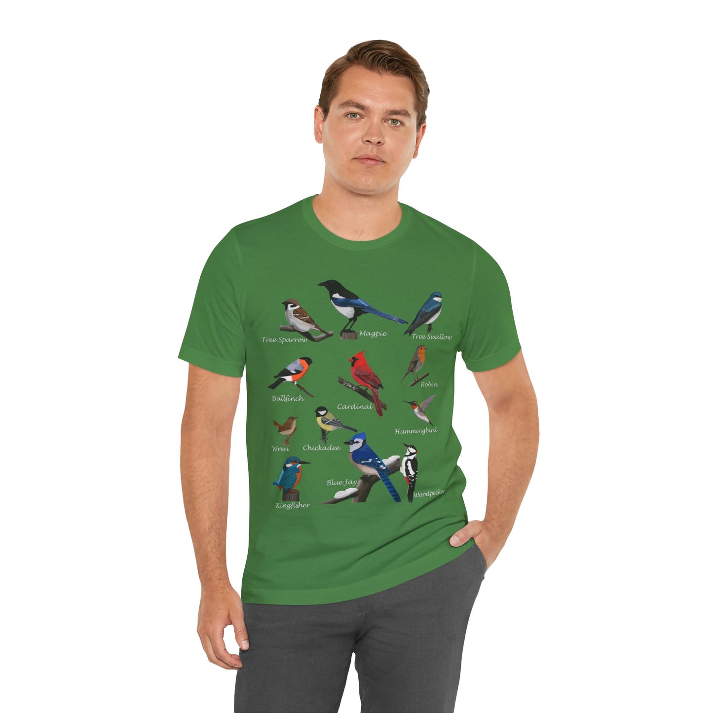 Garden Birds Blue Jay Cardinal Robin Chickadee Birding & Birdwatching Bird T-Shirt