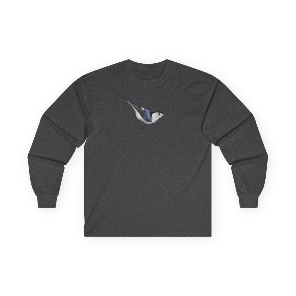 Nuthatch Long-sleeve on Bird Graphic Tee background