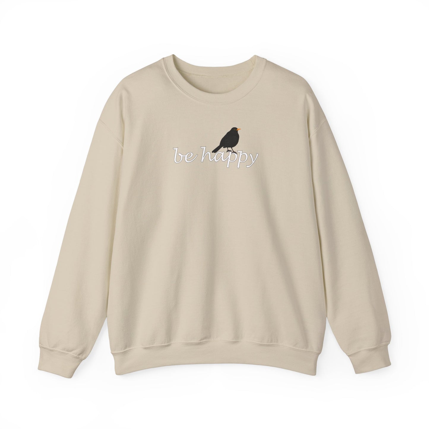 Amsel Be Happy Vogel Sweatshirt für Vogelbeobachter