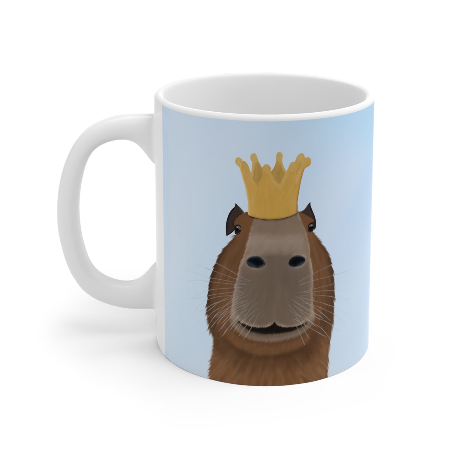 Capybara mit Goldener Tasse – Krone Lustige