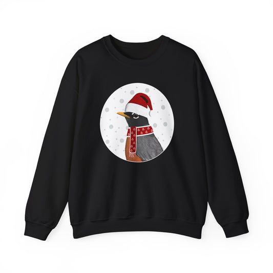 American Robin Santa Claus Christmas Birdwatcher Biologist Bird Sweatshirt