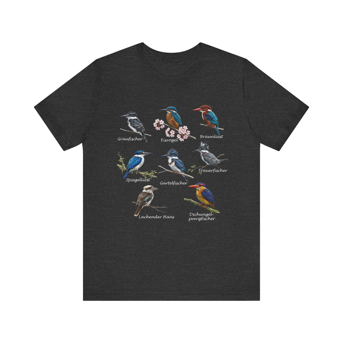 T-Shirt mit Eisvögeln Vogel – bird graphic tee und watching gear Stil