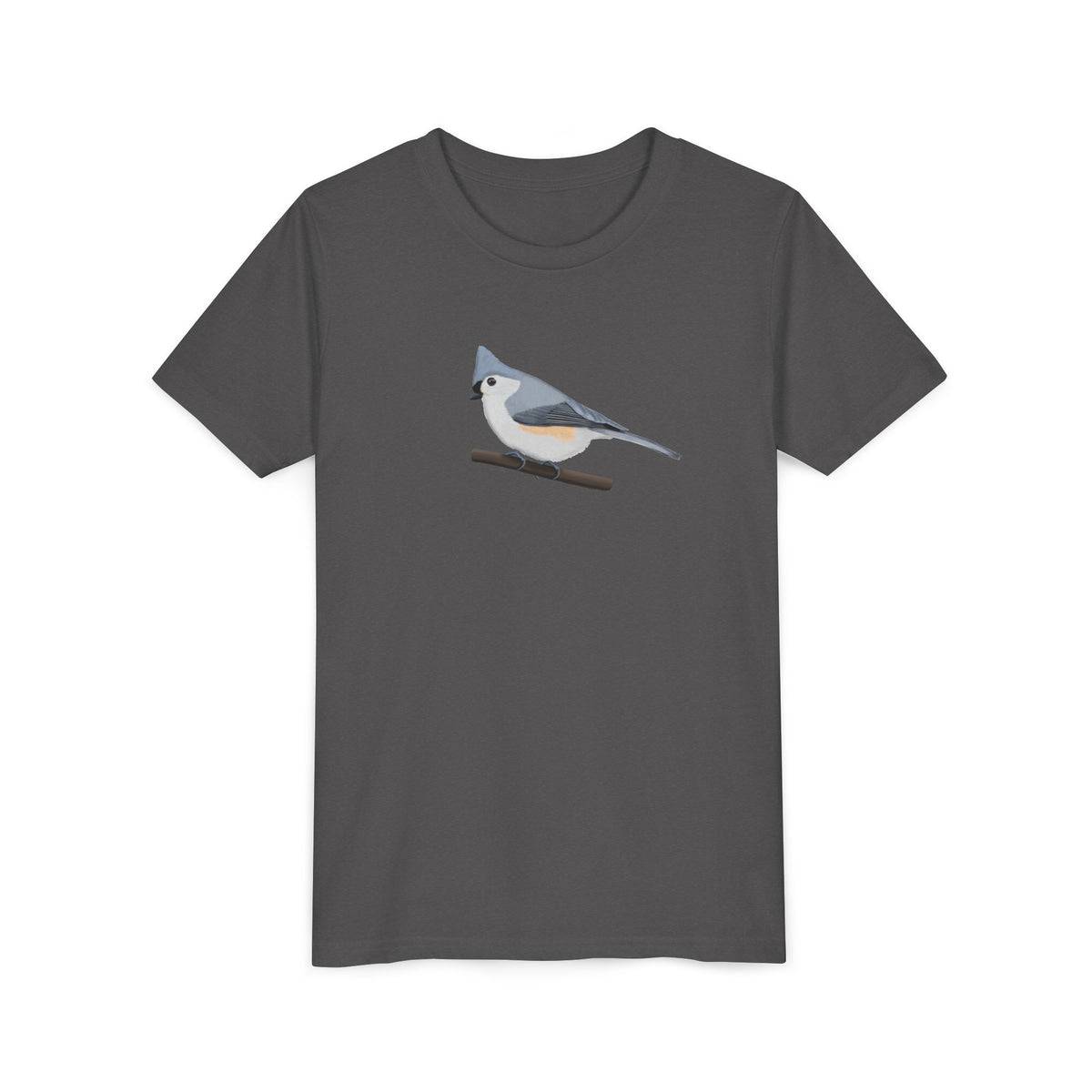 Tufted Titmouse Birding & Birdwatching Bird Youth T-Shirt – Bright Kids Clothing, T-Shirts