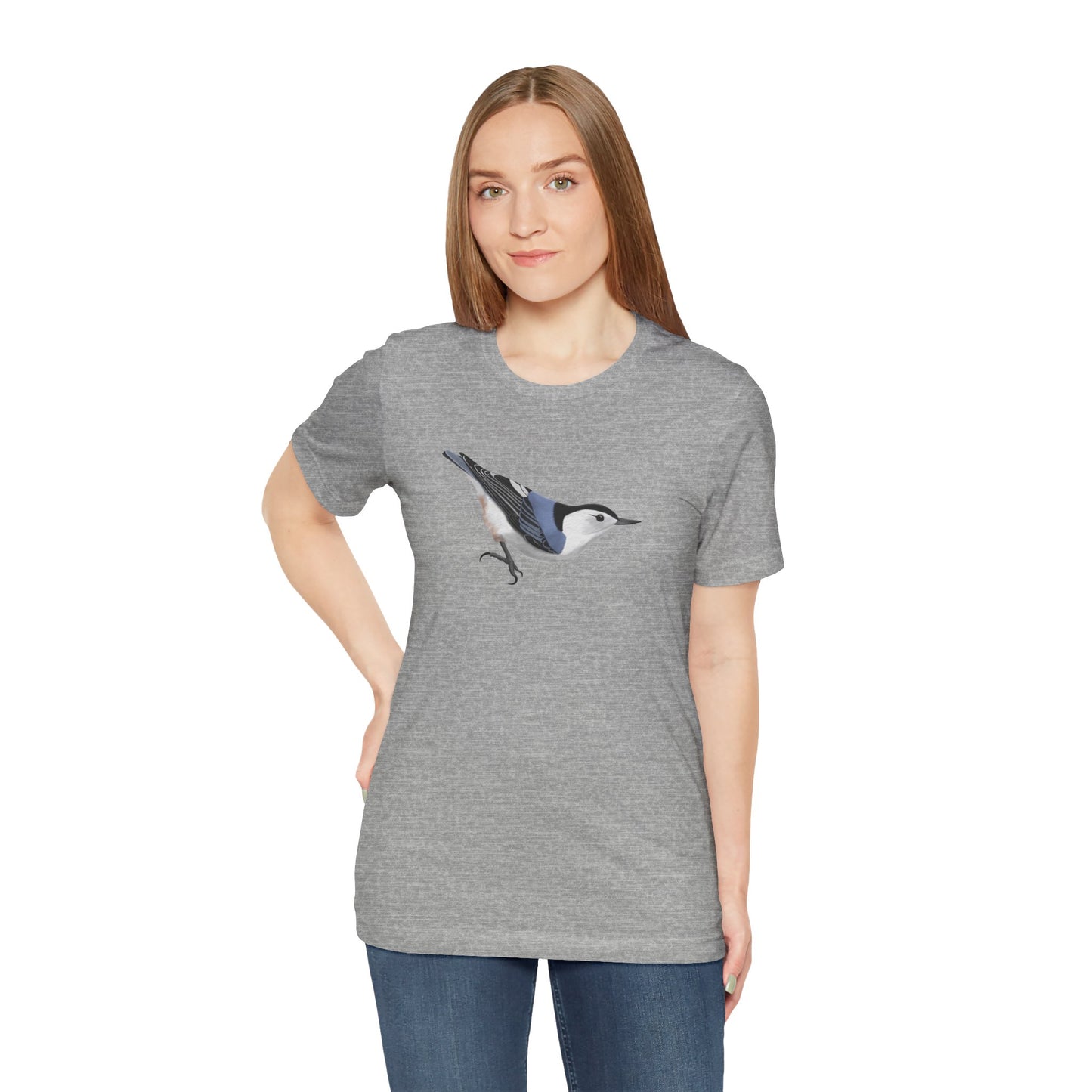 White Breasted Nuthatch Birding & Birdwatching Bird T-Shirt