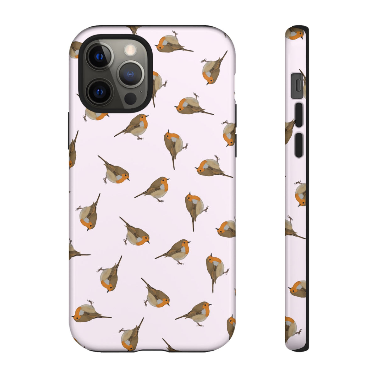 Rotkehlchen Handyhülle in Rosa | Vogel-Motiv für iPhone & Google Pixel