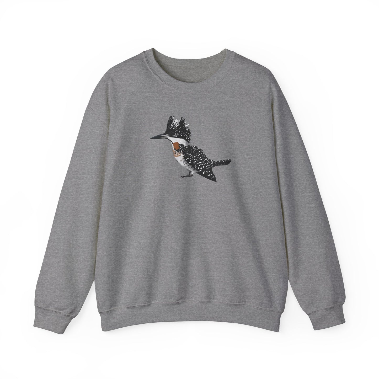 Crested Kingfisher Bird Watcher Biologist Crewneck Sweatshirt
