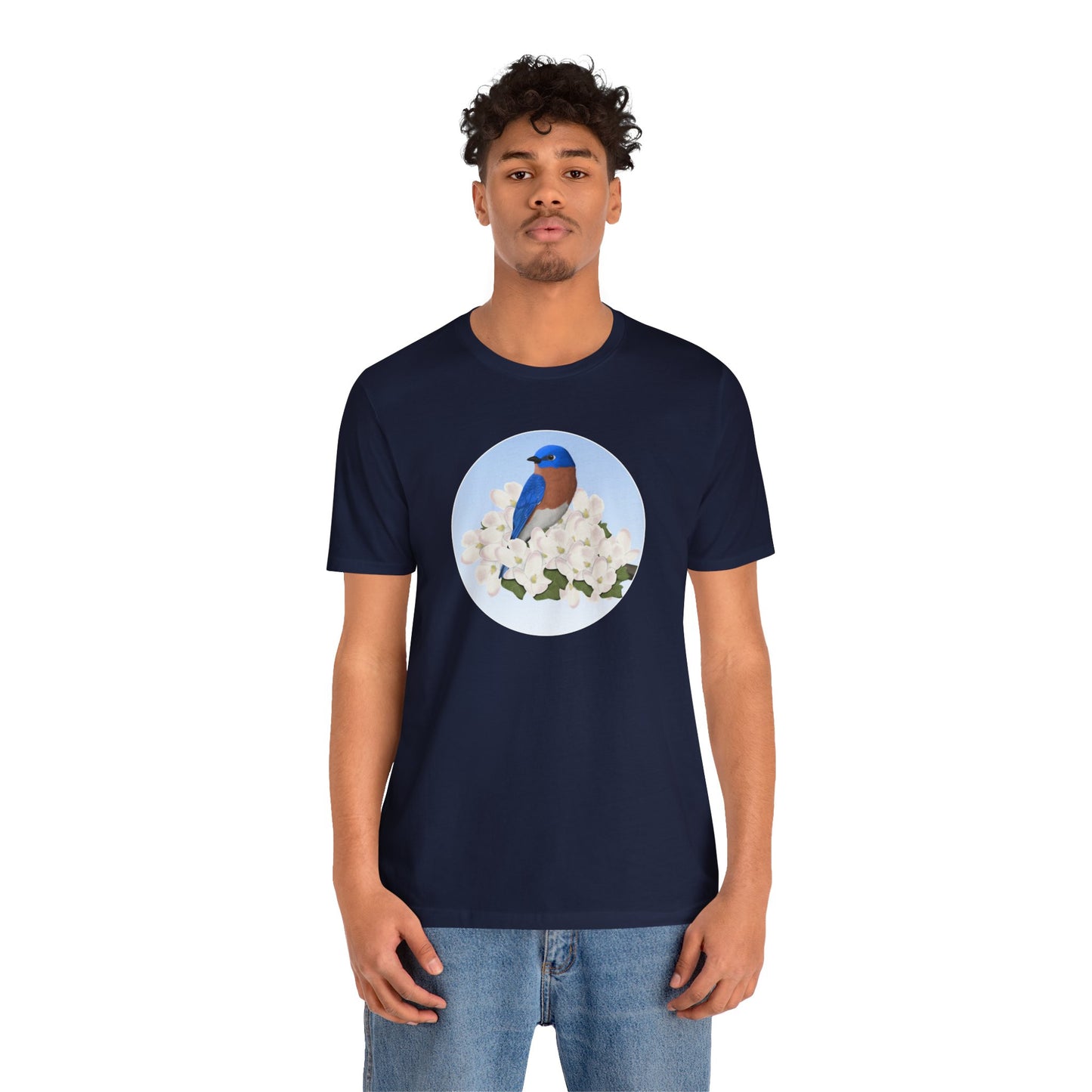 Bluebird and Spring Apple Blossoms Bird T-Shirt