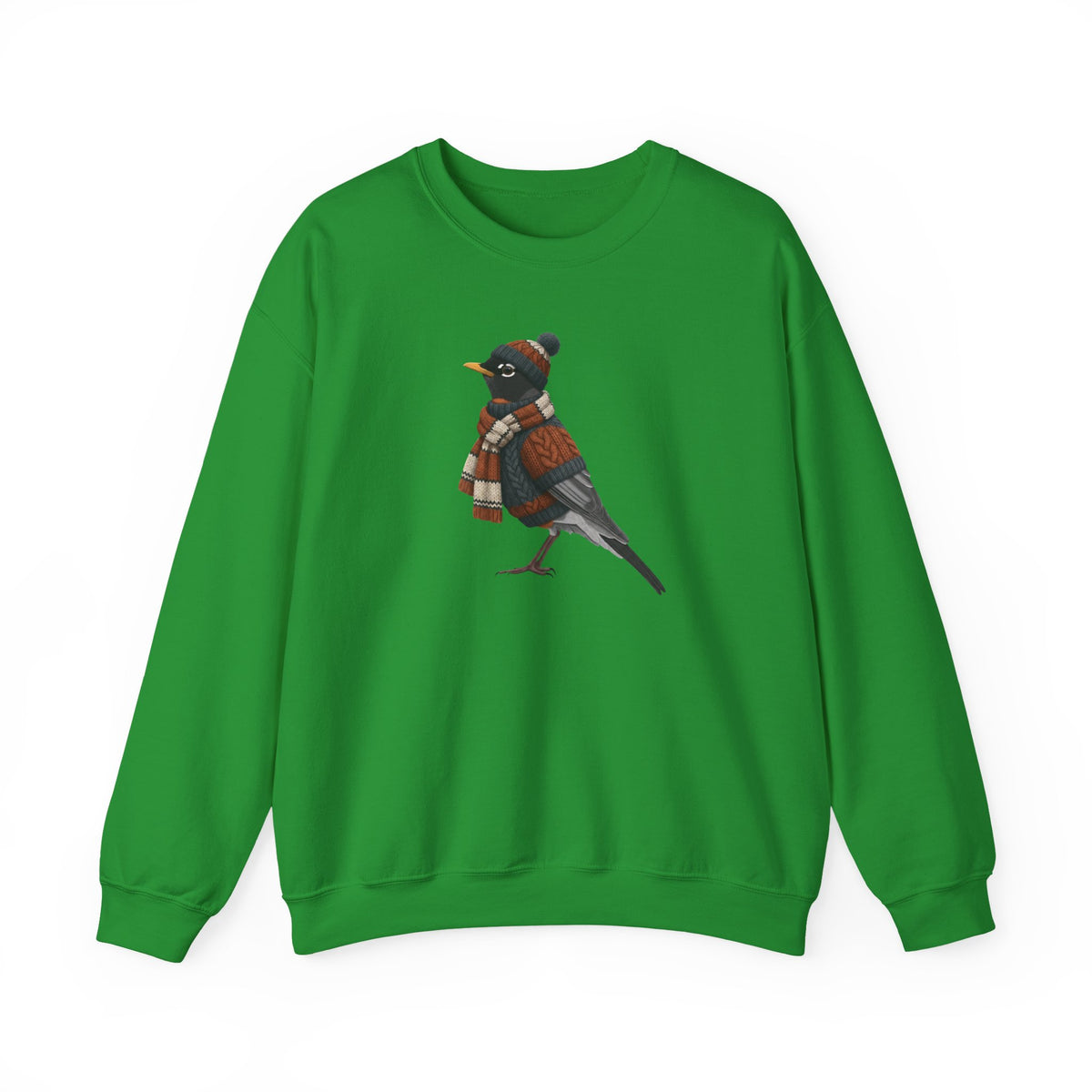 American Robin Winter Sweatshirt | Bird Watcher Crewneck | Unisex Songbirds Wearing Knit Gift for Bird Lovers