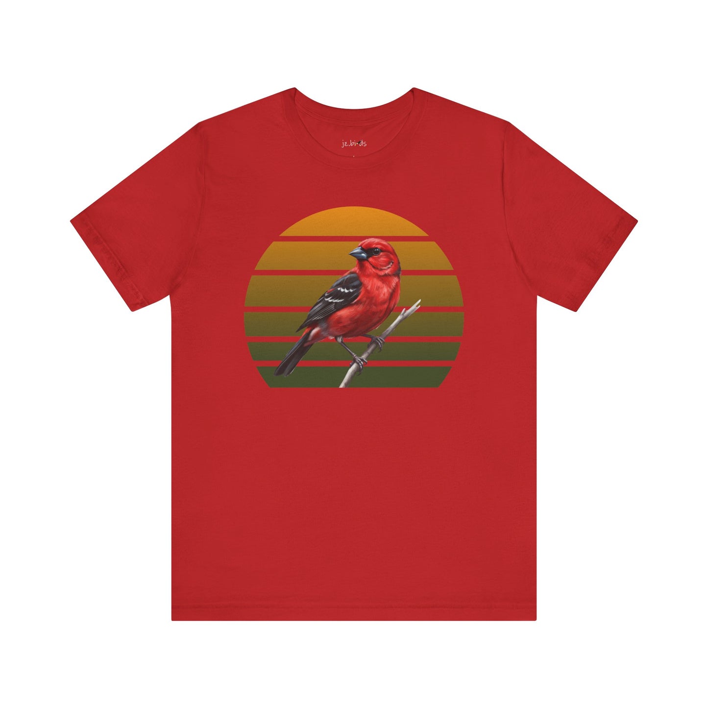 Scarlet Tanager T-Shirt | Unisex Retail Fit Bird Lover Tee | Wildlife Birder Gift