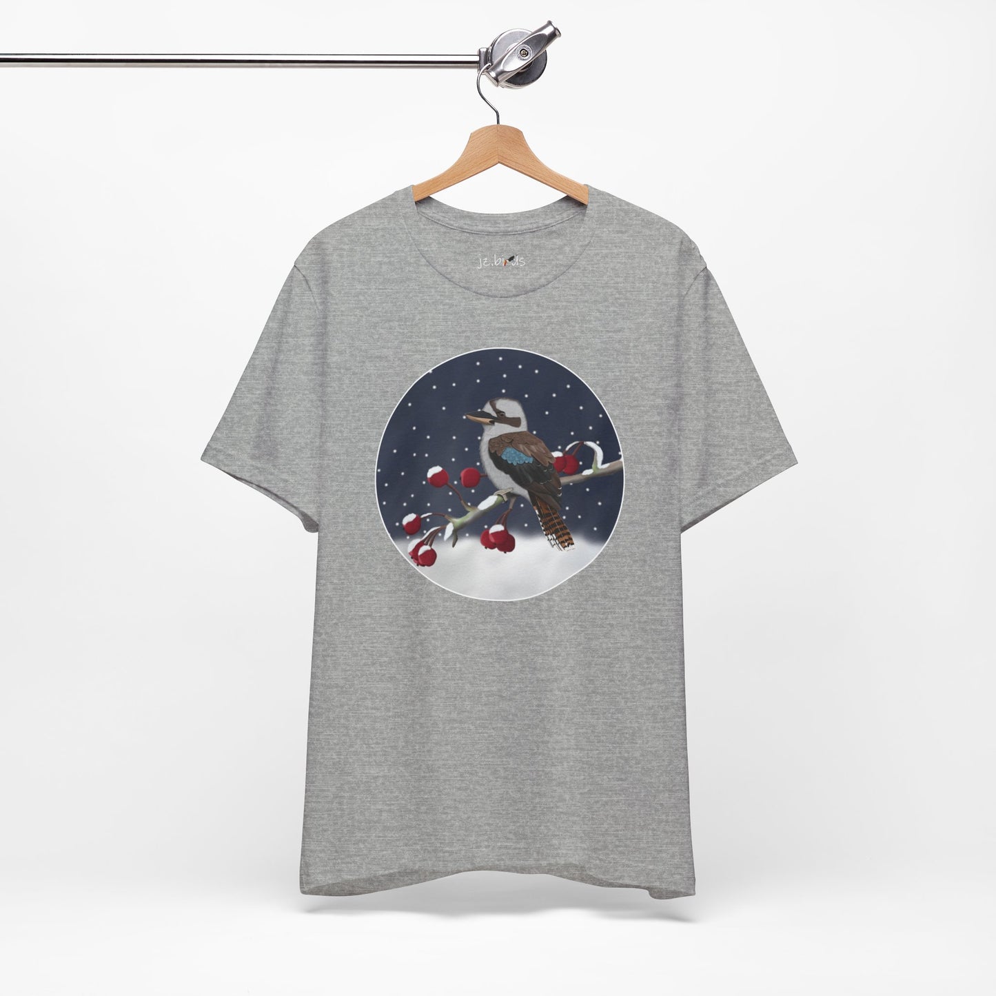 Kookaburra on a Winter Branch Birdwatcher Christmas Bird T-Shirt