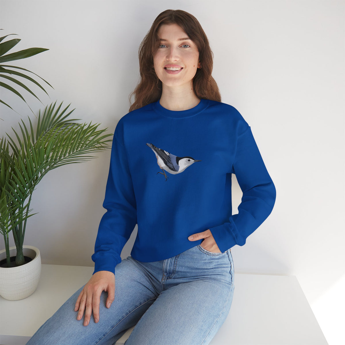 Nuthatch Bird Watcher Biologist Crewneck Sweatshirt