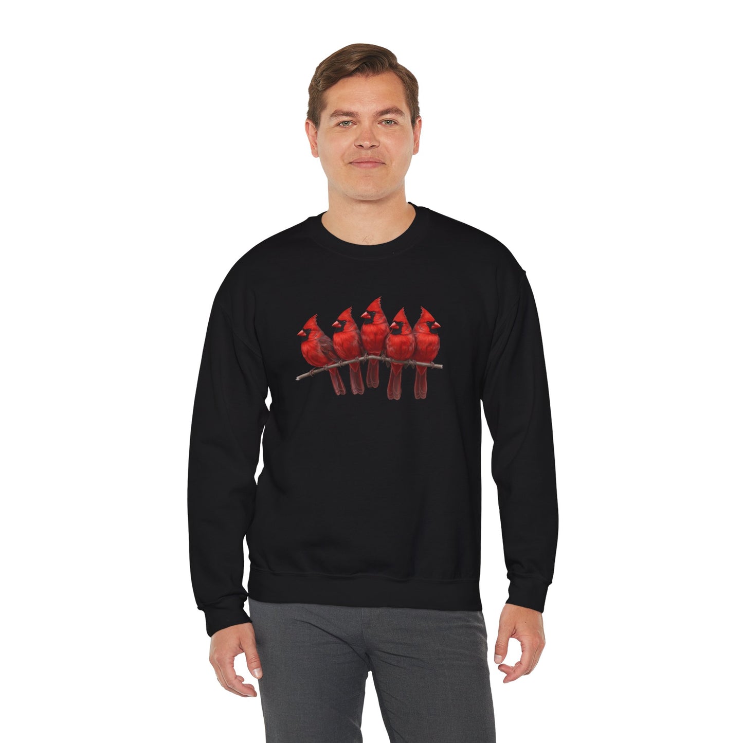 Cardinals Sweatshirt | Bird Watcher Crewneck | Unisex Songbird Gift for Bird Lovers
