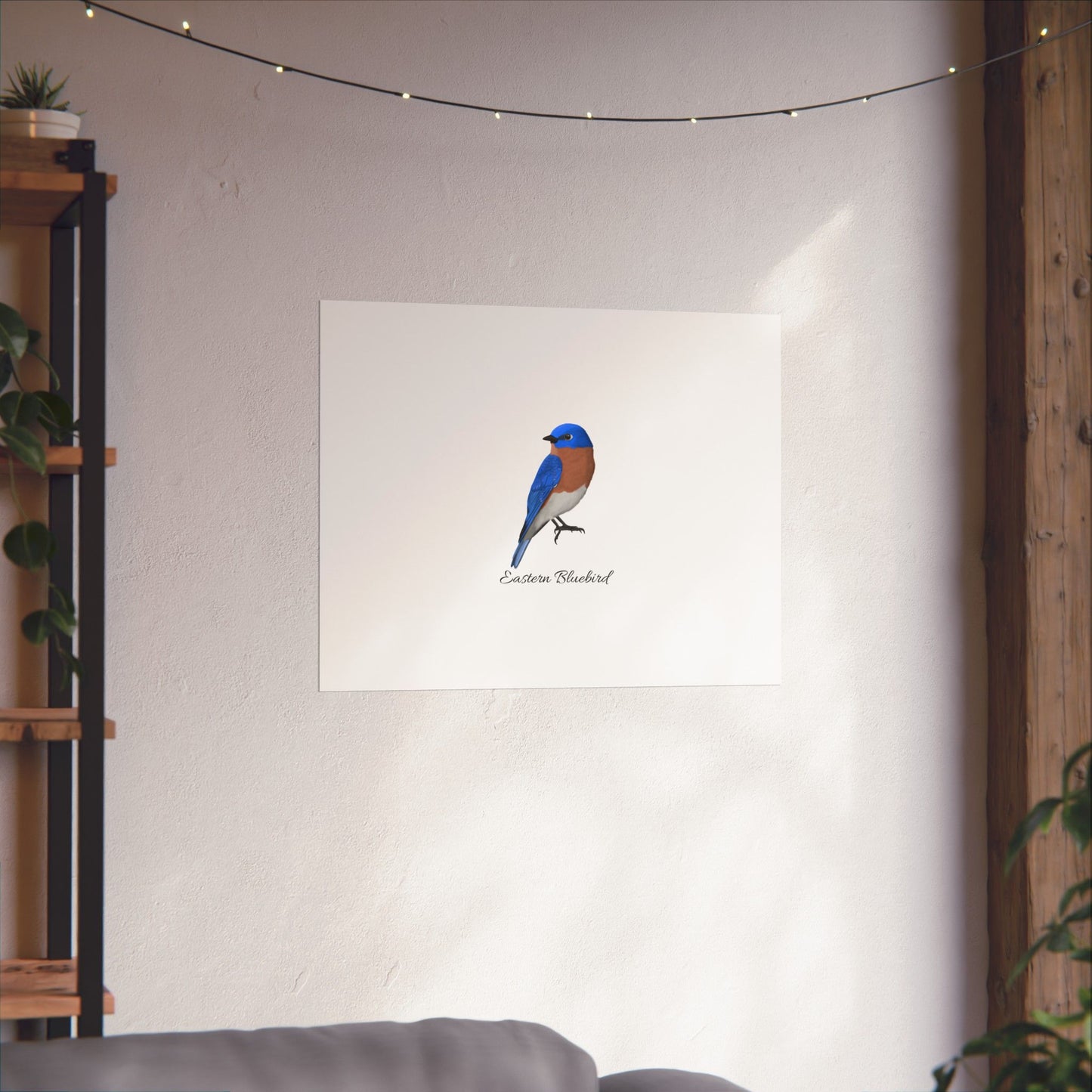 Eastern Bluebird Bird Birding Matte Poster