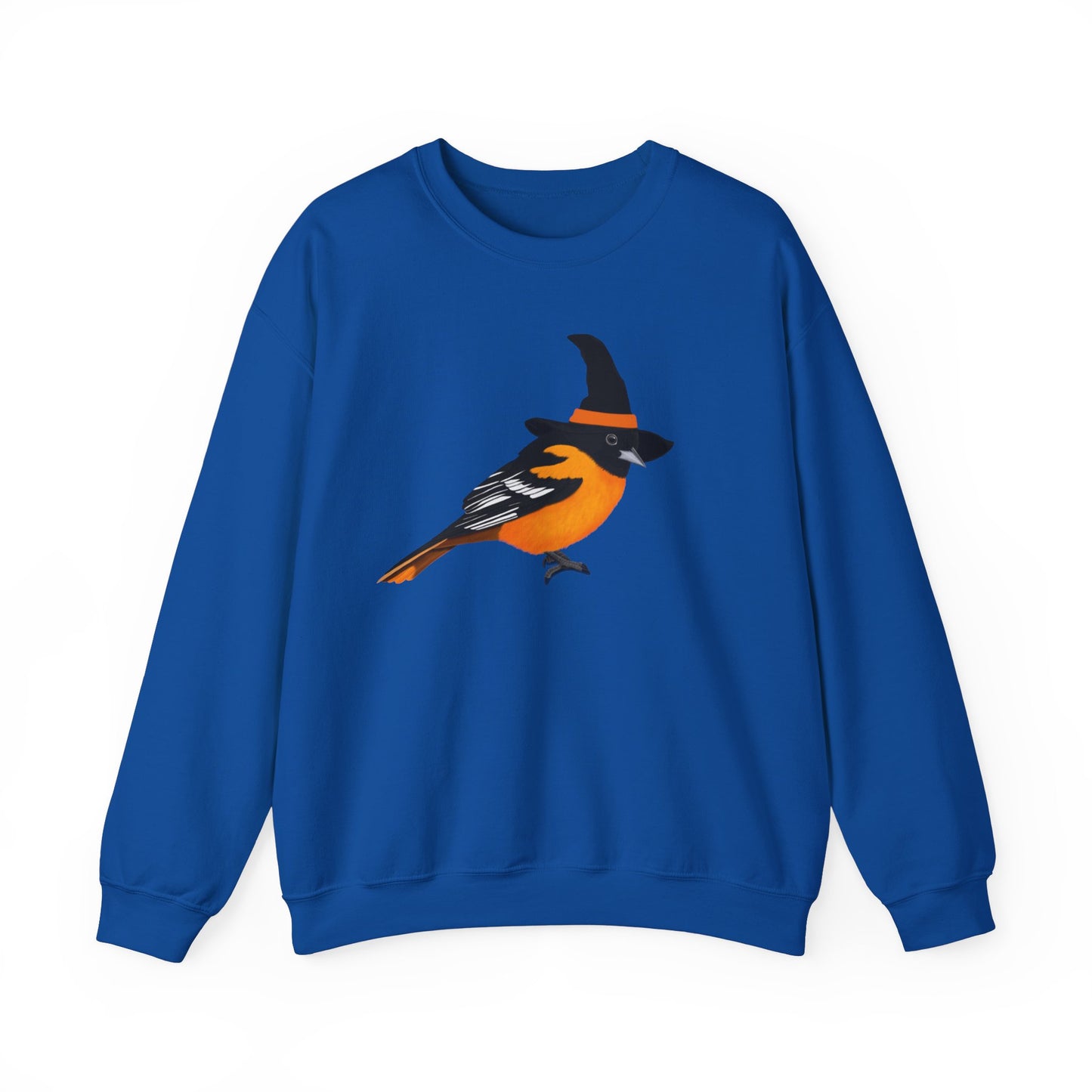 Baltimore Oriole Halloween Witch Birdwatcher Biologist Bird Sweatshirt