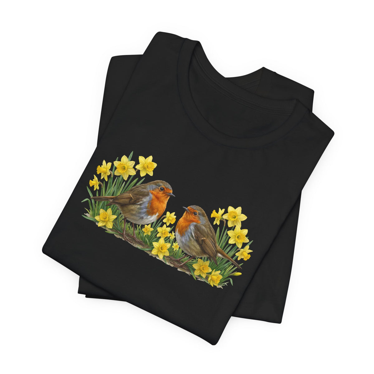 Rotkehlchen Vogel T-Shirt – bird graphic tee und watching gear Stil