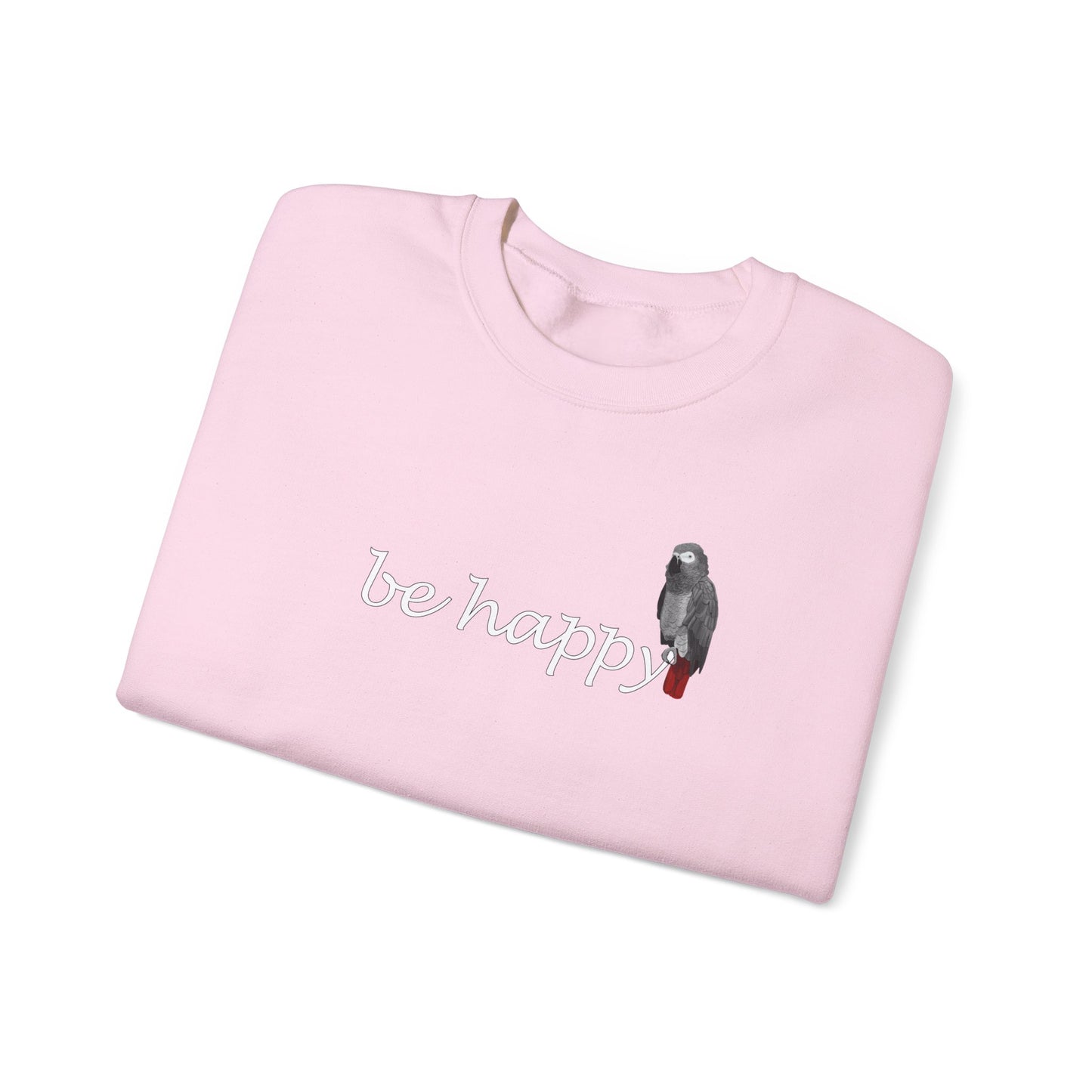 Grey Parrot Be Happy Bird バードウォッチング&バードウォッチング スウェットシャツ
