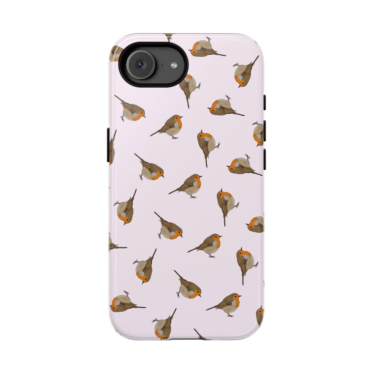 Rotkehlchen Handyhülle in Rosa | Vogel-Motiv für iPhone & Google Pixel