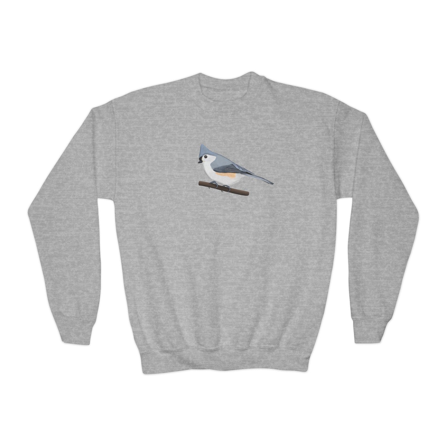 Tufted Titmouse Youth Sweatshirts in Maroon