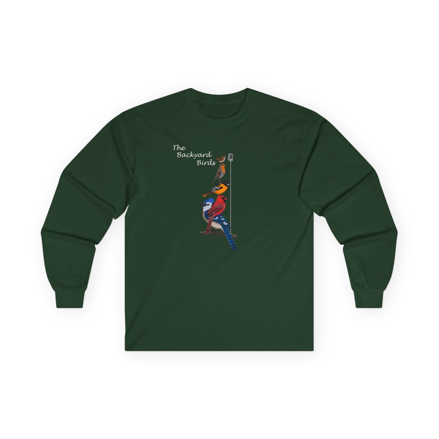 Blue Jay, Cardinal, Oriole, Robin and Wren Long-sleeve – Bird Graphic Tee long sleeve style