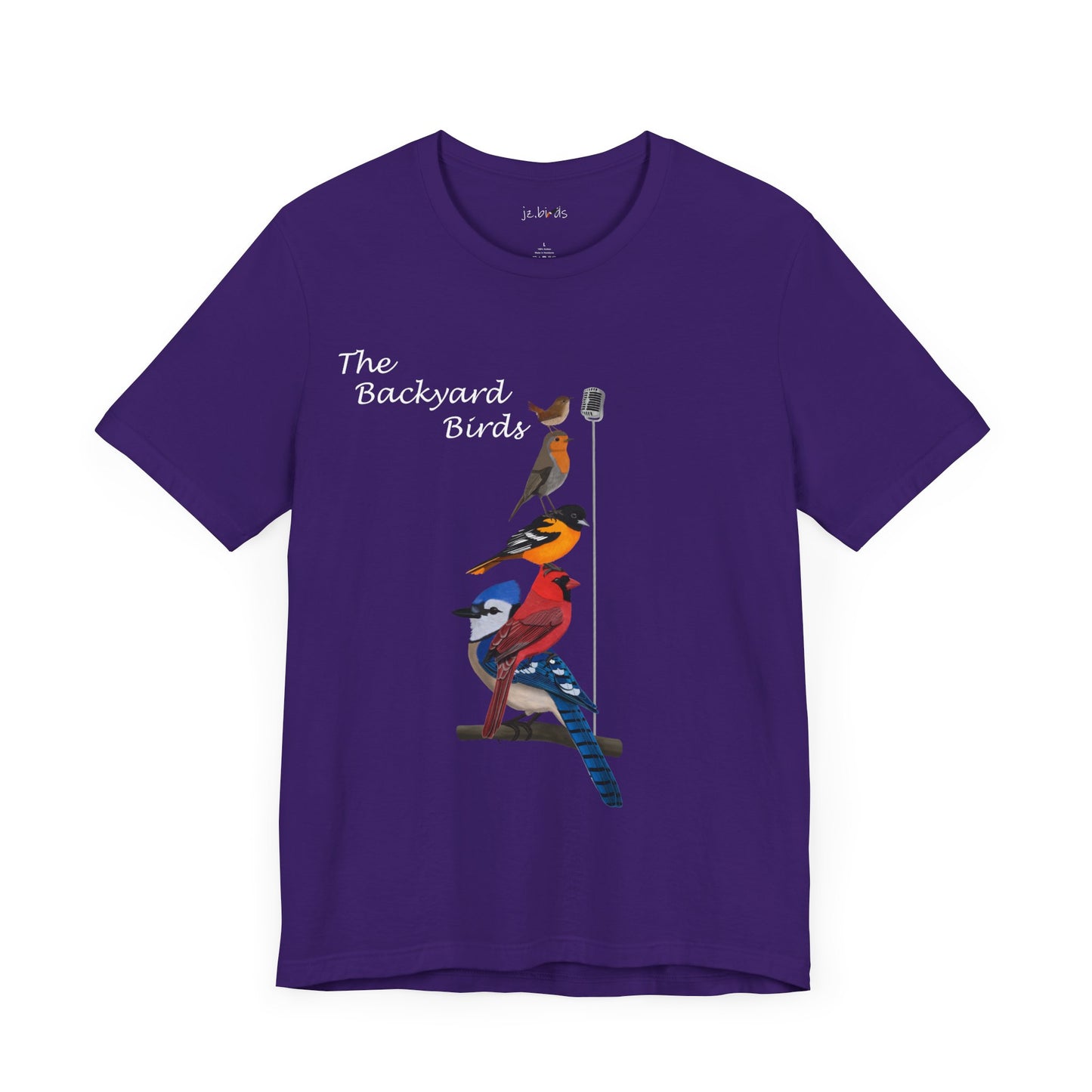 The Backyard Birds Blue Jay Cardinal Robin Birding & Birdwatching T-Shirt