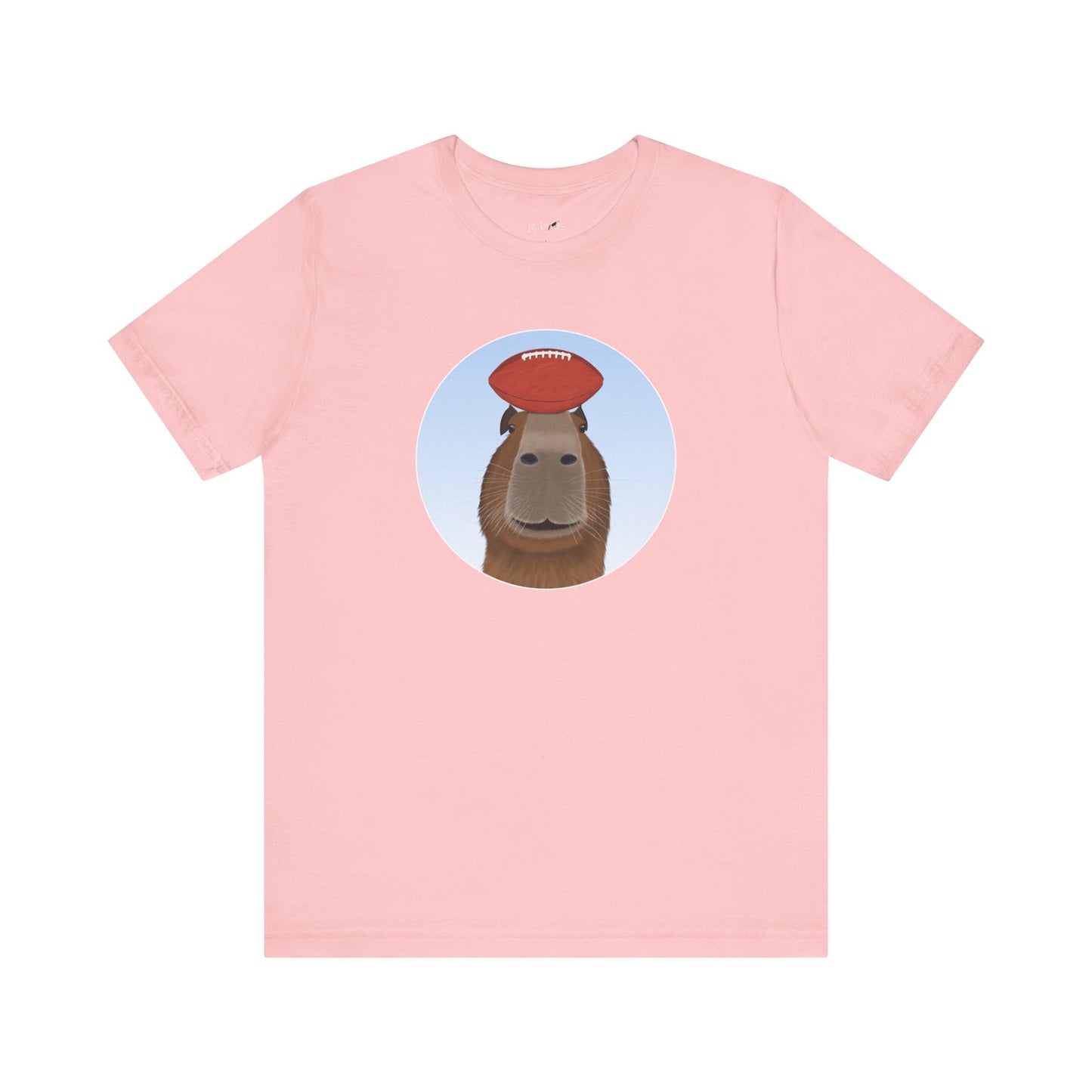 Capybara with Football Funny T-Shirt