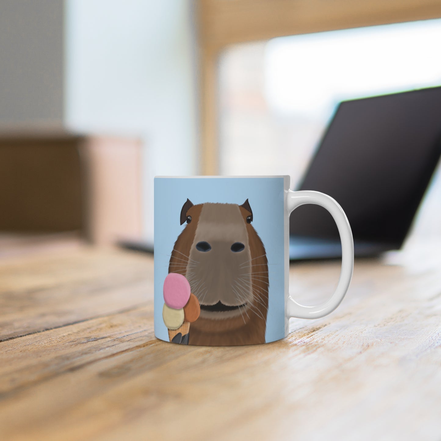 Capybara mit Eis Lustige Tasse