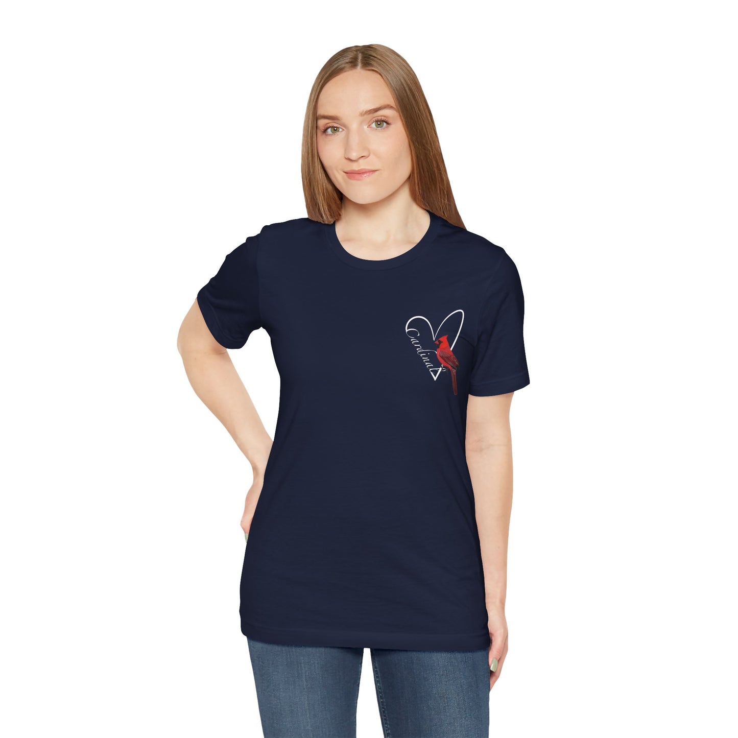 Northern Cardinal Heart Birding & Birdwatching Bird T-Shirt