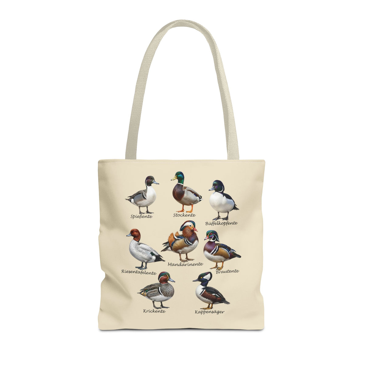 Enten-Arten Vogelkunde Stofftasche Tragetasche – Accessories und All Over Print Stil