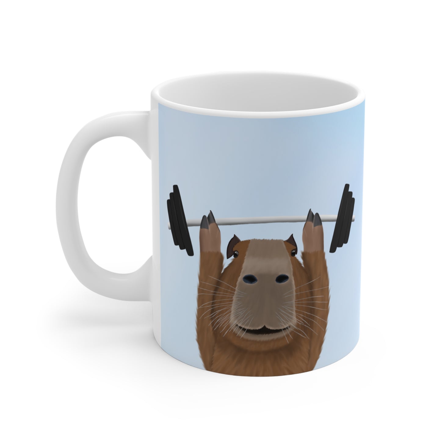 Capybara mit Hantel Tasse – Gewichtheber Workout Gym