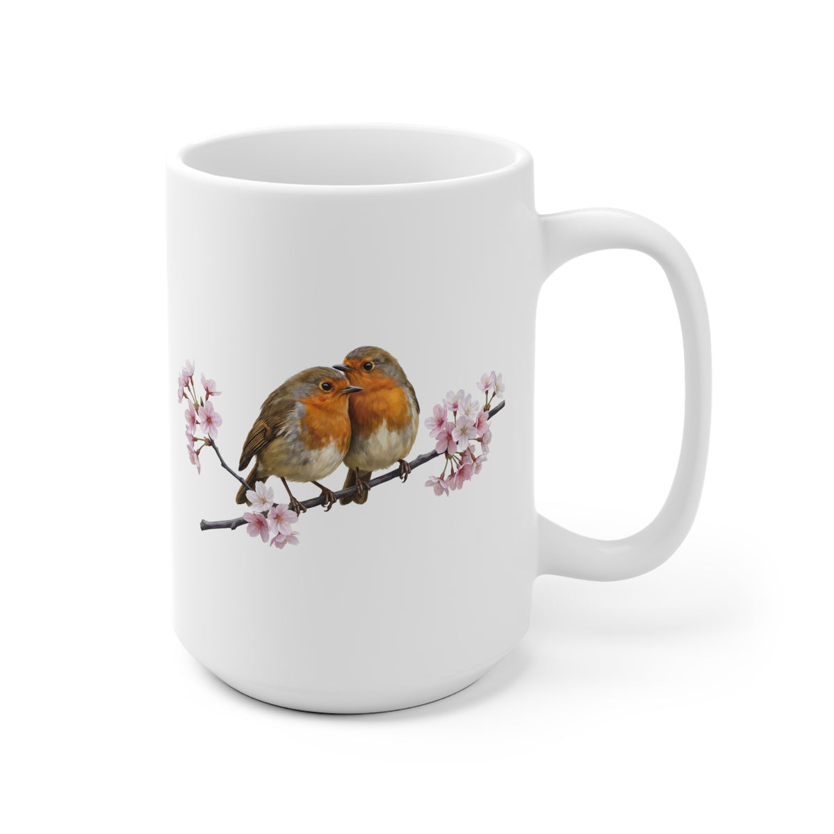 Rotkehlchen Tasse mit 11 oz Hintergrund