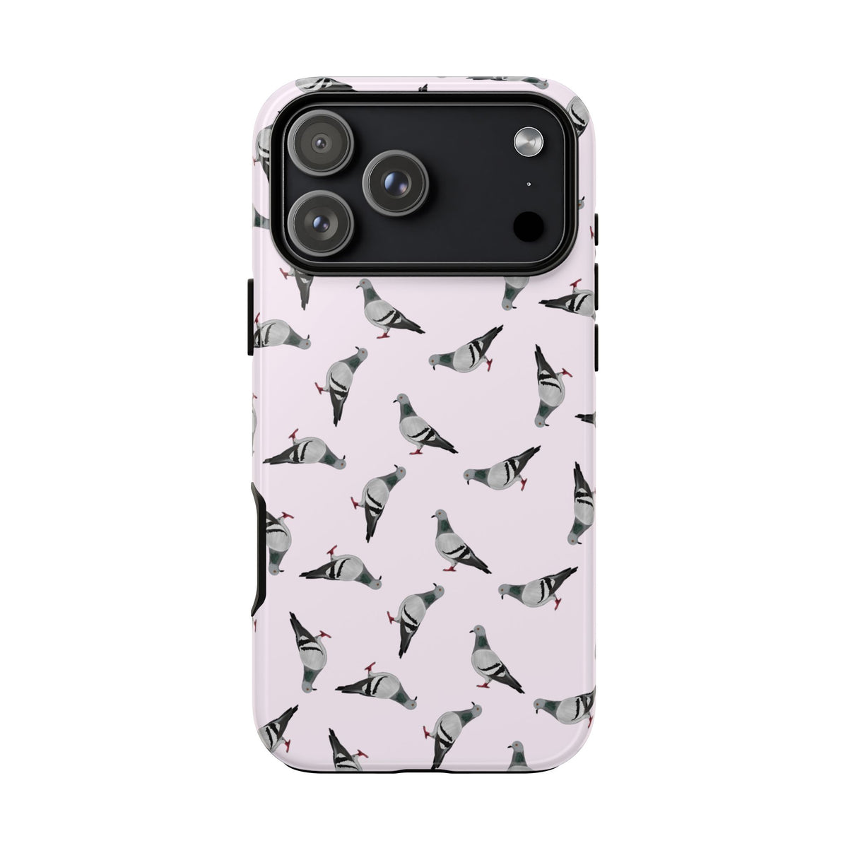 Coque de téléphone portable rose avec motif de colombe | Motif d'oiseau pour iPhone et Google Pixel