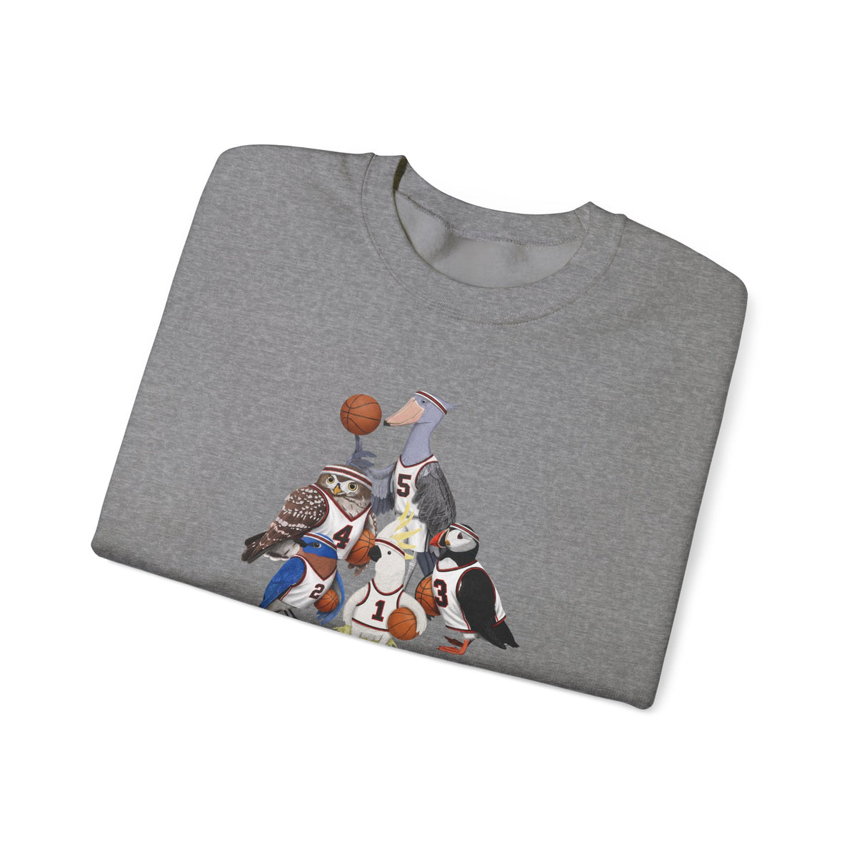 Funny Basketball Bird Sweatshirt | Bird Watcher Crewneck | Unisex Unique Hoops Fan Gift