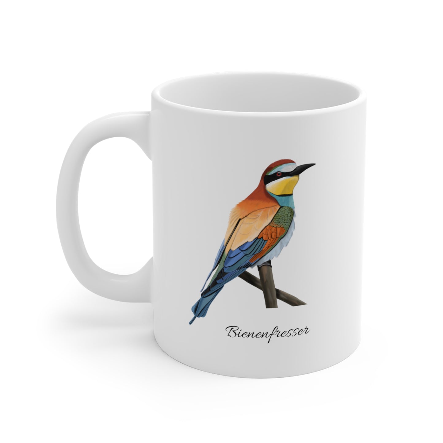 Bienenfresser Vogel Tasse Weiß für Vogelbeobachter