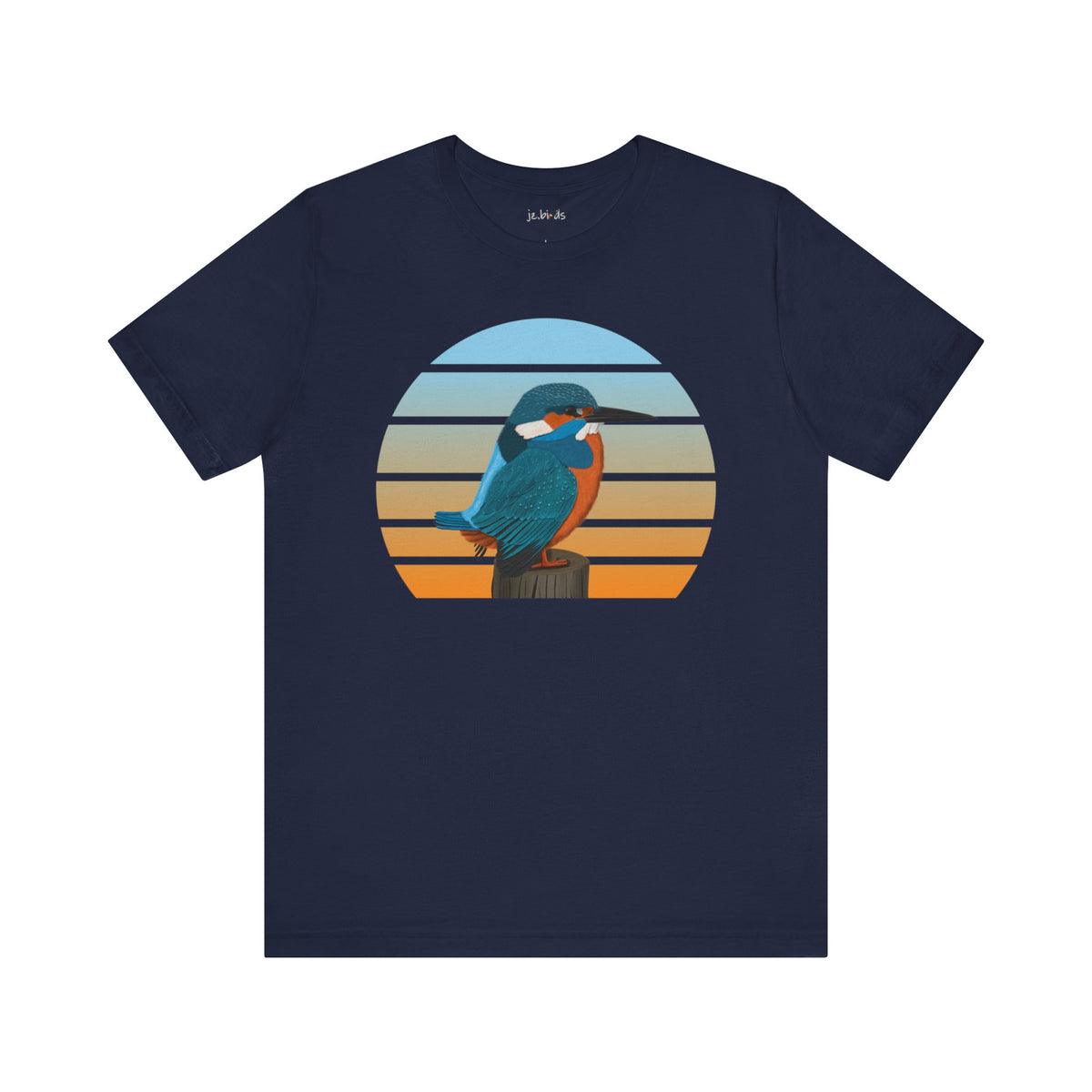 Kingfisher T-Shirt on Cotton background