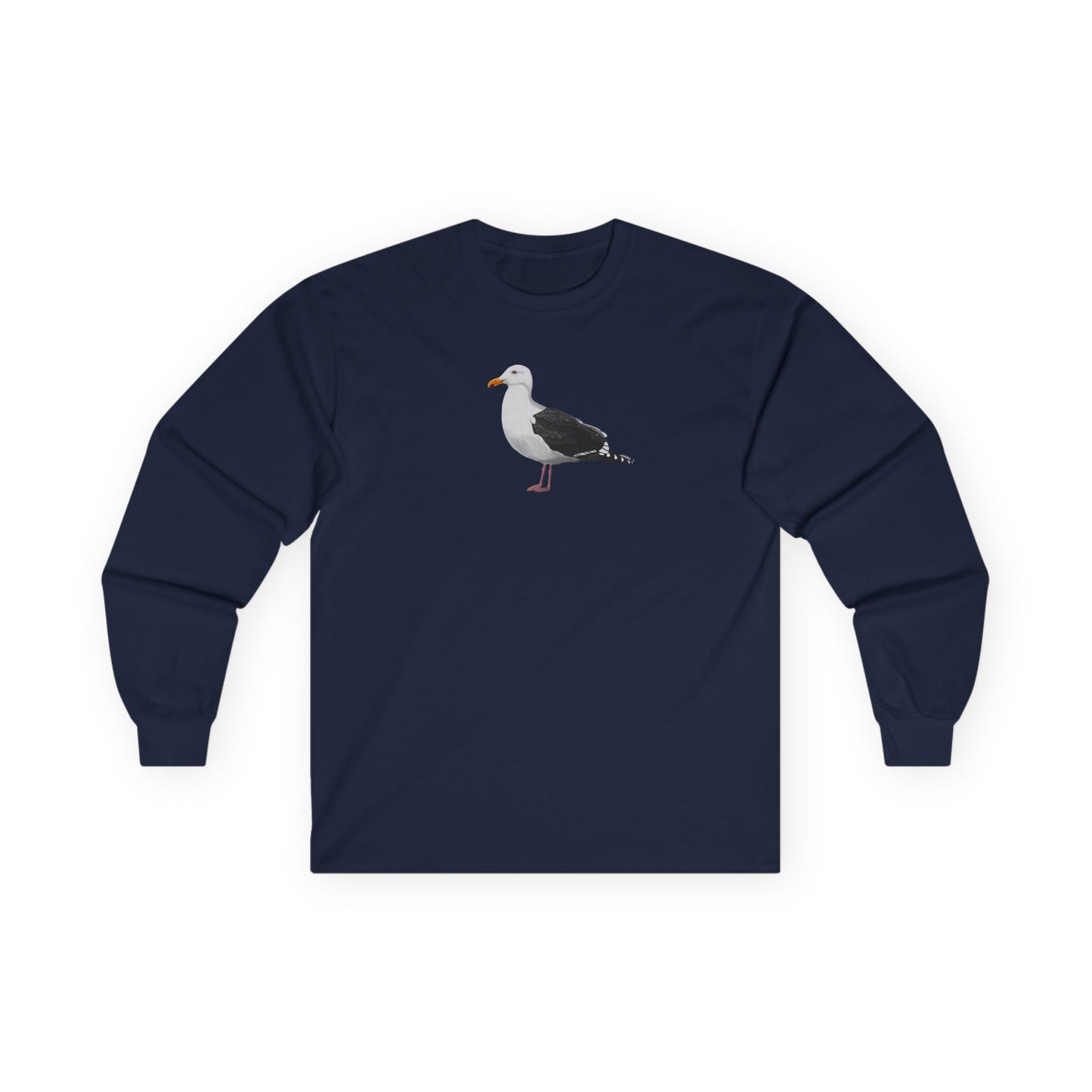 Seagull Birding & Birdwatching Bird Cotton Long Sleeve T-Shirt