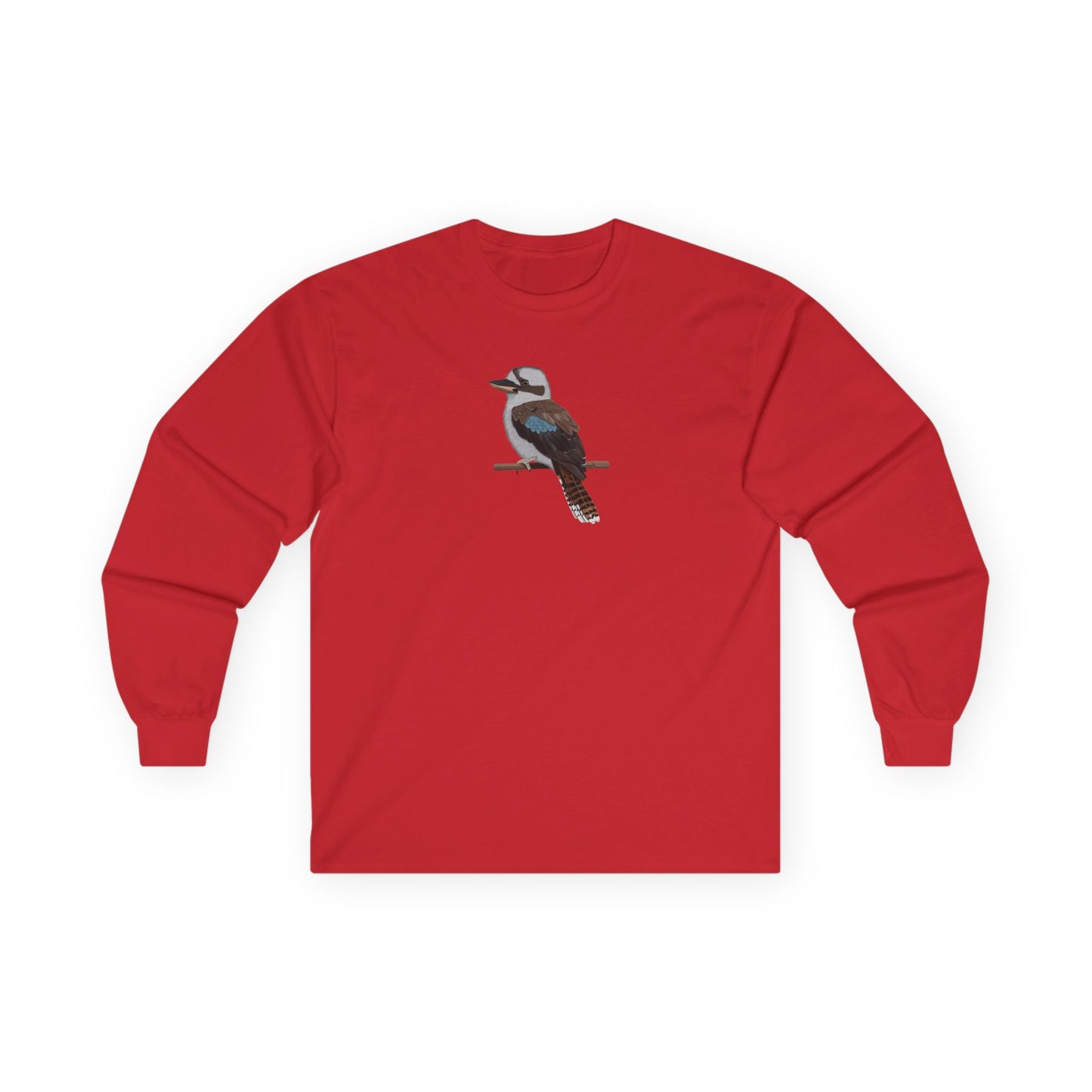 Kookaburra Birding & Birdwatching Bird Cotton Long Sleeve T-Shirt